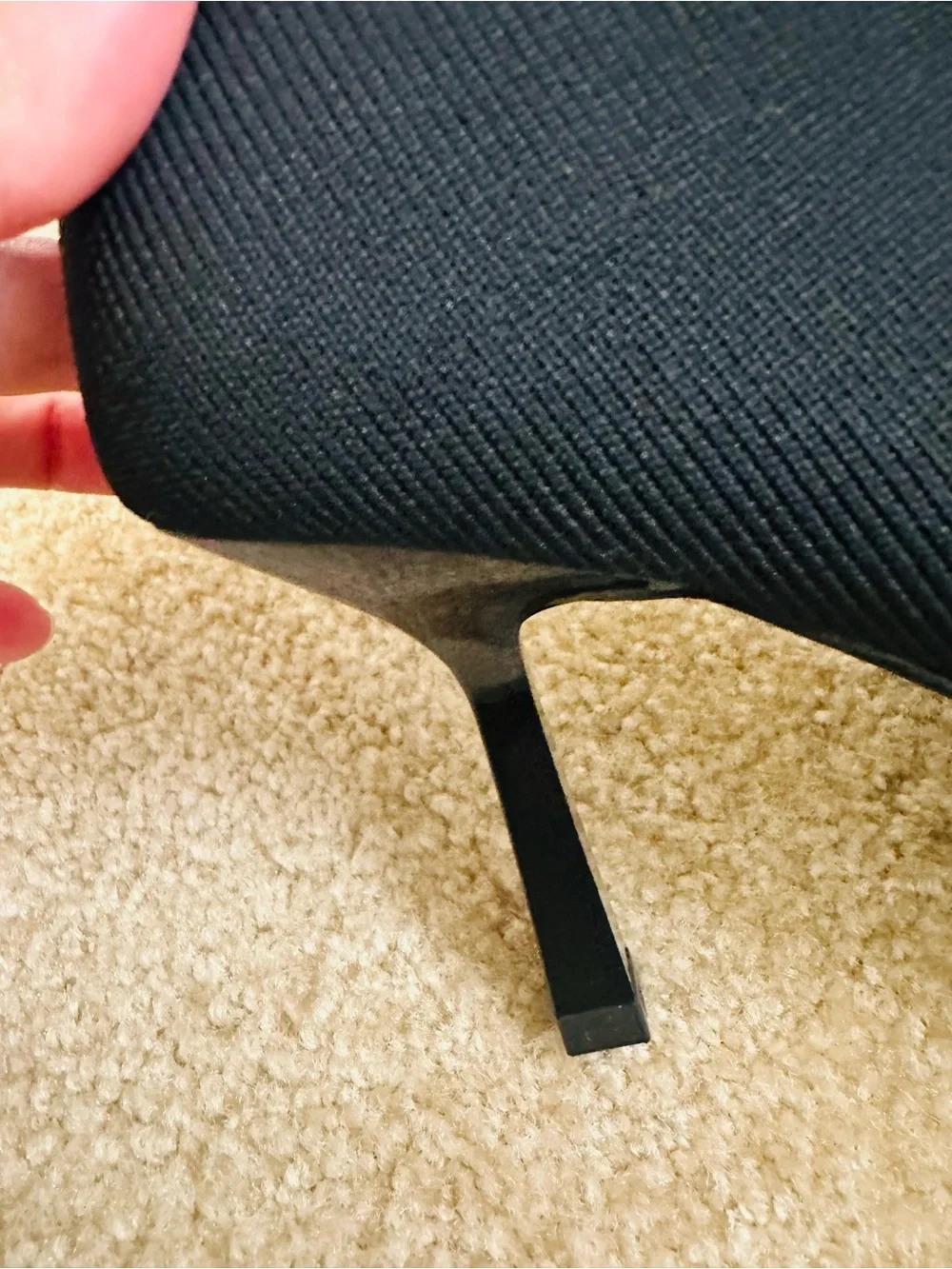 Black Sock Booties Pointed Toe Stiletto Heels